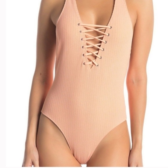 Free Press Orange Sherbert Color One Piece Swimsuit - Picture 1 of 11